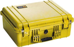 Pelican Products, Inc. - 17-13/64" Wide x 8-13/32" High, Clamshell Hard Case - Yellow, Polyethylene - USA Tool & Supply