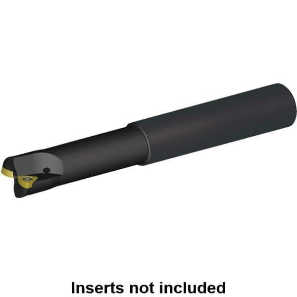 Kennametal - 3/4" Cut Diam, 0.04" Max Depth, 3/4" Shank Diam, Cylindrical Shank Indexable High-Feed Helical End Mill - Screw Holding Method, WP..0302.. Insert, KF Toolholder, Through Coolant - USA Tool & Supply
