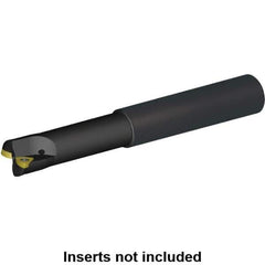 Kennametal - 20mm Cut Diam, 0.04" Max Depth, 25mm Shank Diam, Cylindrical Shank Indexable High-Feed Helical End Mill - Screw Holding Method, WP..0302.. Insert, Through Coolant - USA Tool & Supply