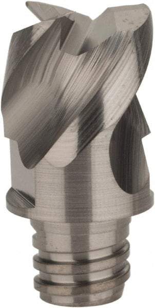 Iscar - MM EA Grade IC08 Carbide End Milling Tip Insert - Uncoated, 3 Flutes, 12.7mm Cutting Diam, 8mm Depth of Cut, 16.5mm Extension, 1/16" Cnr Rad, 45° Helix - USA Tool & Supply