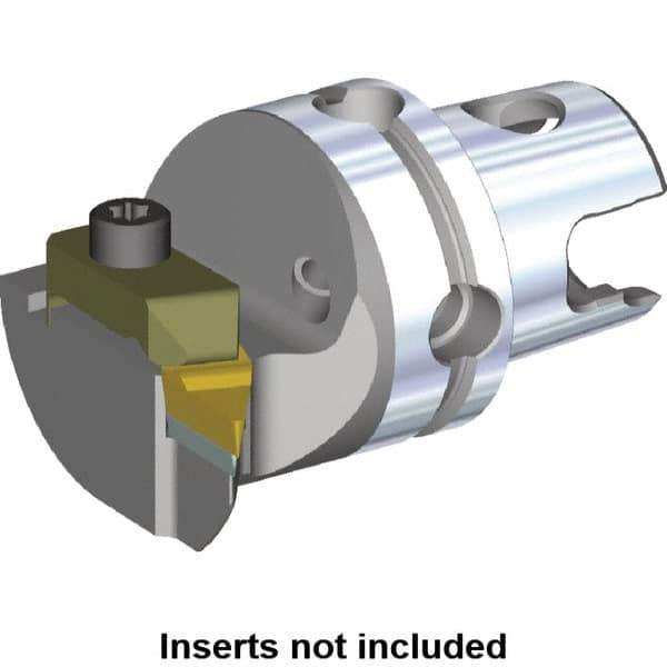 Kennametal - VBMR.. Insert, 40mm Head Length, Modular Grooving Cutting Unit Head - Left Hand Cut, System Size KM40, Through Coolant, Series Top Notch - USA Tool & Supply