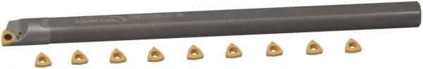 Hertel - 0.54" Min Diam Smallest Bar, 0.54" Min Diam Largest Bar, Carbide Indexable Boring Bar Set - TP.. Insert, HBBQ Toolholder, 1-7/8" Max Bore Depth, Through Coolant - USA Tool & Supply