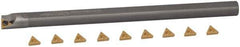 Hertel - 0.563" Min Diam Smallest Bar, 0.563" Min Diam Largest Bar, Carbide Indexable Boring Bar Set - TP.. Insert, HBBQ Toolholder, 5" Max Bore Depth, Through Coolant - USA Tool & Supply