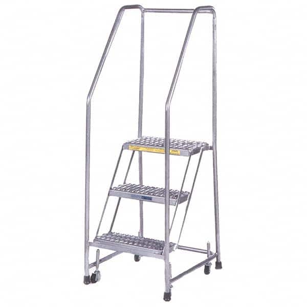 Ballymore - Rolling & Wall Mounted Ladders & Platforms Type: Rolling Style: Spring Loaded Rolling Safety Ladder - USA Tool & Supply