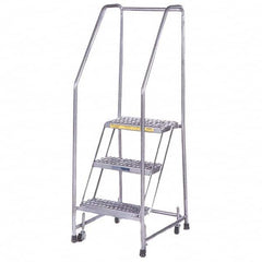 Ballymore - Rolling & Wall Mounted Ladders & Platforms Type: Rolling Style: Spring Loaded Rolling Safety Ladder - USA Tool & Supply