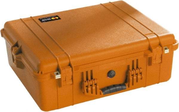 Pelican Products, Inc. - 19-23/64" Wide x 8-51/64" High, Clamshell Hard Case - Orange, Polyethylene - USA Tool & Supply