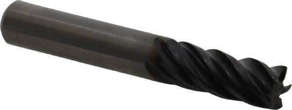 Kennametal - 3/8", 5 Flute, Solid Carbide, 0.015" Corner Radius End Mill - 2-1/2" OAL, 7/8" LOC - USA Tool & Supply