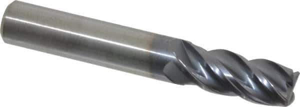 Kennametal - 3/8", 4 Flute, Solid Carbide, Corner Chamfer End Mill - 2-1/2" OAL, 7/8" LOC - USA Tool & Supply