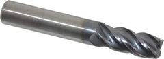 Kennametal - 3/8", 4 Flute, Solid Carbide, Corner Chamfer End Mill - 2-1/2" OAL, 7/8" LOC - USA Tool & Supply