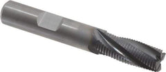 Kennametal - 3/8" Diam, 7/8" LOC, 4 Flute Solid Carbide Roughing Square End Mill - AlTiN Finish, 2-1/2" OAL, 3/8" Shank Diam, Centercutting, 20° Helix - USA Tool & Supply