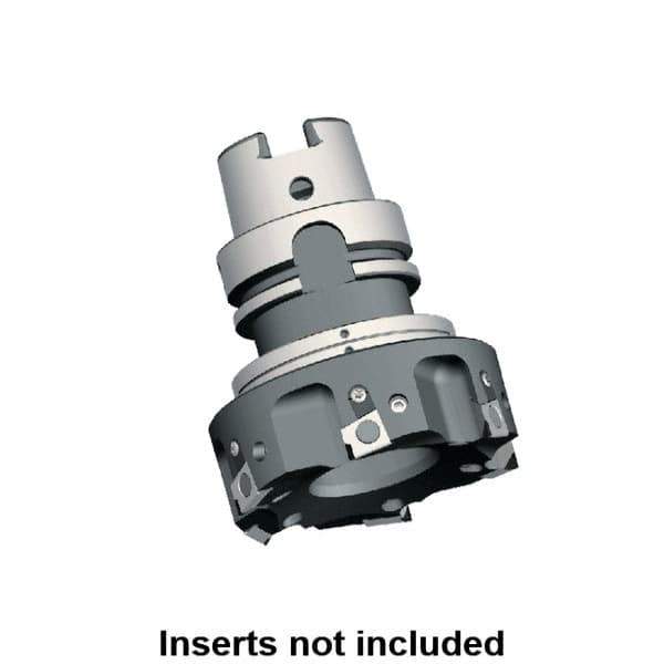 Kennametal - 3 Inserts, 50mm Cut Diam, 63mm Arbor Diam, 9.5mm Max Depth of Cut, Indexable Square-Shoulder Face Mill - 0/90° Lead Angle, 92mm High, BGHX 15L5... Insert Compatibility, Through Coolant, Series Fix-Perfect - USA Tool & Supply