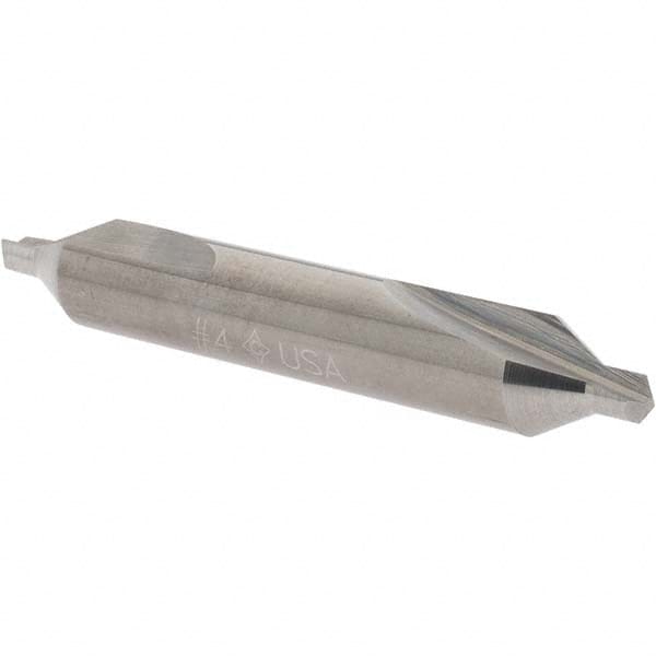 Cleveland - #4 Plain Cut 60° Incl Angle Solid Carbide Combo Drill & Countersink - USA Tool & Supply