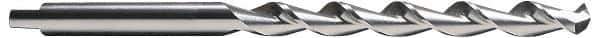 Cleveland - #36, 118° Point, Parabolic Flute, High Speed Steel Taper Length Drill Bit - Bright Finish, 2-1/2" Flute Length, 4-5/8" OAL, Series 2565 - USA Tool & Supply