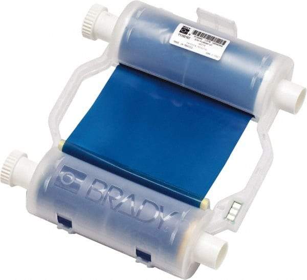 Brady - 4.33" Wide x 2,400" Long, Blue Resin Ribbon Printer Ribbon - For BBP30 Label Printer, BBP33 Label Printer, BBP35 Multicolor Sign & Label Printer, BBP37 Color & Cut Sign & Label Printer, BradyPrinter S3100, BBP31 Sign & Label Printer - USA Tool & Supply