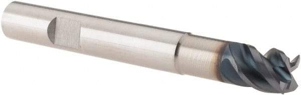 Walter-Prototyp - 3/8", 3/8" LOC, 3/8" Shank Diam, 3" OAL, 4 Flute, Solid Carbide Square End Mill - Single End, TiAlN Finish, Helical Flute, Centercutting, Right Hand Cut, Right Hand Flute - USA Tool & Supply