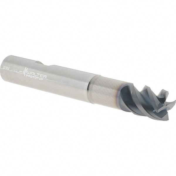 Walter-Prototyp - 1/2", 1/2" LOC, 1/2" Shank Diam, 3-1/2" OAL, 4 Flute, Solid Carbide Square End Mill - Single End, TiAlN Finish, Helical Flute, Centercutting, Right Hand Cut, Right Hand Flute - USA Tool & Supply