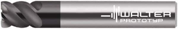 Walter-Prototyp - 9.7mm, 4 Flute, Single End, Solid Carbide, 0.01" Corner Radius End Mill - 3" OAL, 50° Helix, Right Hand Flute, 10mm LOC, Right Hand Cut, - USA Tool & Supply