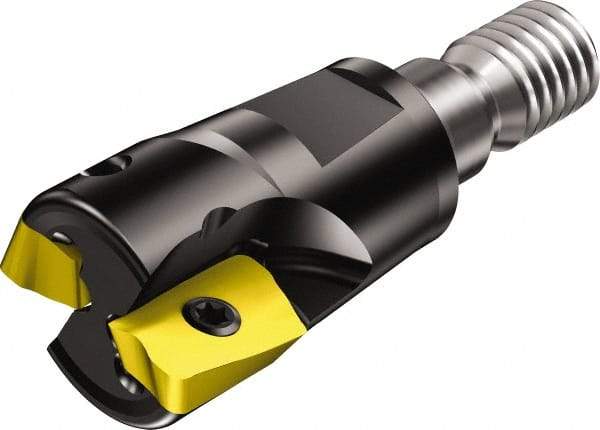 Sandvik Coromant - 2 Inserts, 3/4" Cut Diam, 0.3937" Max Depth of Cut, Indexable Square-Shoulder Face Mill - 90° Lead Angle, 1.134" High, R390-11.. Insert Compatibility, Through Coolant, Series CoroMill 390 - USA Tool & Supply