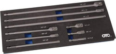 OTC - 1/4, 3/8 & 1/2" Drive Socket Extension Set - 9 Pieces, Includes 2, 6, 12" Lengths - USA Tool & Supply