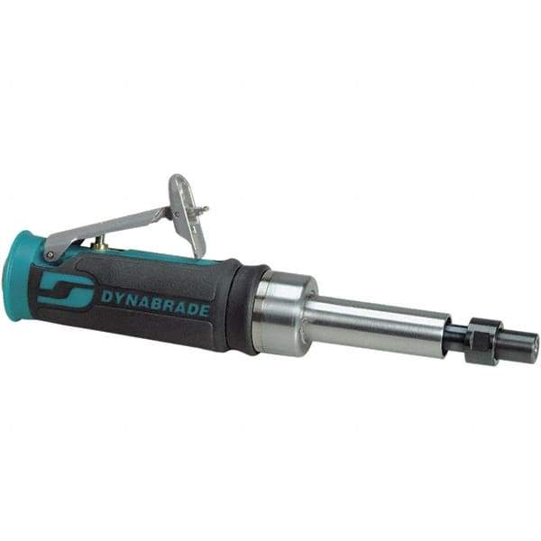 Dynabrade - 1/4" Collet, Straight Handle, Air Extended Length Die Grinder - 25,000 RPM, Front Exhaust, 20 CFM, 0.4 hp, 90 psi, 1/4" Inlet - USA Tool & Supply