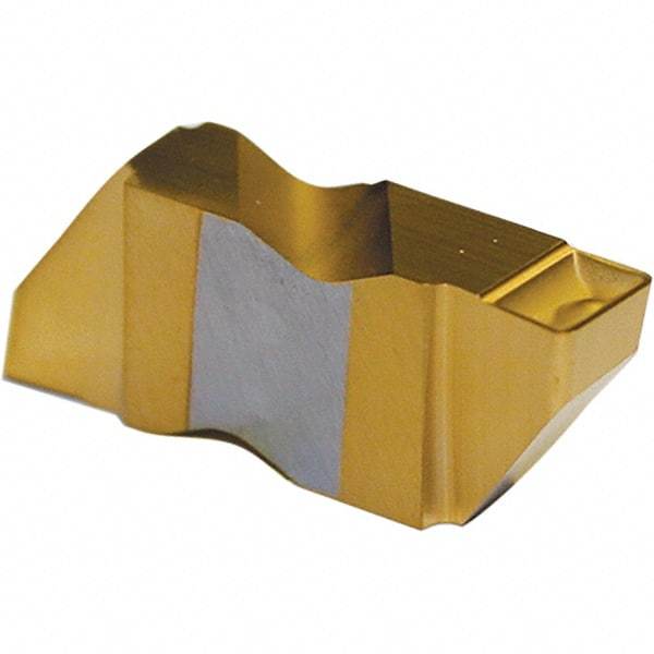 Tool-Flo - 2FLG P Grade AC3R, 2.2mm Cutting Width Carbide Grooving Insert - 2.79mm Max Depth of Cut, Left Hand, 0.005 to 0.01" Corner Radius, TiAlN Finish - USA Tool & Supply