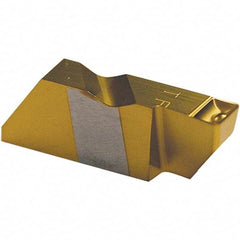 Tool-Flo - 3125FLFD P Grade AC3R, 3.18mm Cutting Width Carbide Grooving Insert - 0.27" Max Depth of Cut, Right Hand, 0.005 to 0.01" Corner Radius, TiAlN Finish - USA Tool & Supply