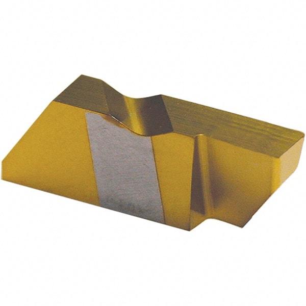 Tool-Flo - 3125FLFD Grade GP50C, 3.18mm Cutting Width Carbide Grooving Insert - 0.27" Max Depth of Cut, Left Hand, 0.005 to 0.01" Corner Radius, TiN Finish - USA Tool & Supply