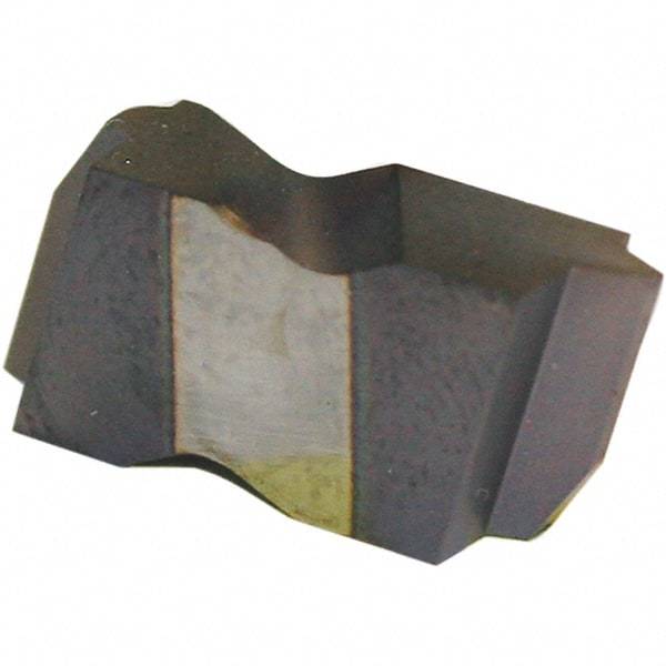 Tool-Flo - 3FLV Grade GP3R, Carbide Grooving Insert - 0.136" Max Depth of Cut, Right Hand, 0.016" Corner Radius, TiN Finish - USA Tool & Supply