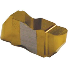Tool-Flo - 3078FLRP Grade AC50C, 3.96mm Cutting Width Carbide Grooving Insert - 4.57mm Max Depth of Cut, Right Hand, 1.98mm Corner Radius, AlTiN Finish - USA Tool & Supply