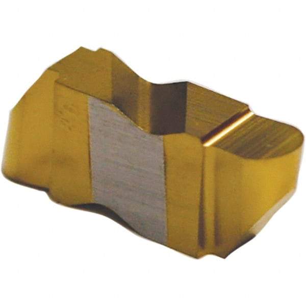 Tool-Flo - 3062FLRP Grade AC50C, 3.18mm Cutting Width Carbide Grooving Insert - 4.57mm Max Depth of Cut, Left Hand, 1.57mm Corner Radius, AlTiN Finish - USA Tool & Supply