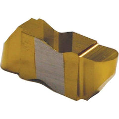 Tool-Flo - 3047FLRP Grade C3, 2.39mm Cutting Width Carbide Grooving Insert - 4.57mm Max Depth of Cut, Left Hand, 1.19mm Corner Radius, Uncoated - USA Tool & Supply