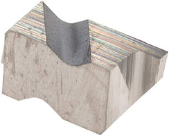 Tool-Flo - 2041FLG Grade C3, 1.04mm Cutting Width Carbide Grooving Insert - 1.27mm Max Depth of Cut, Right Hand, 0.002 to 0.005" Corner Radius, Uncoated - USA Tool & Supply