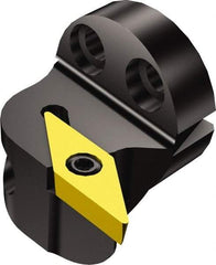 Sandvik Coromant - Left Hand Cut, Size 20, VCMT 221 Insert Compatiblity, Modular Turning & Profiling Cutting Unit Head - 15mm Ctr to Cutting Edge, 20mm Head Length, Through Coolant, Series CoroTurn 107 - USA Tool & Supply