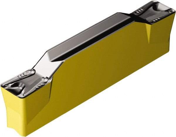 Sandvik Coromant - J2N123x2 TM Grade 4325, 5mm Cutting Width Carbide Grooving Insert - 23mm Max Depth of Cut, Neutral, 0.8mm Corner Radius, TiCN/Al2O3/TiN Finish - USA Tool & Supply