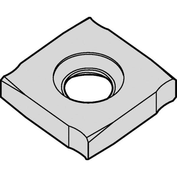 Kennametal - SNHX1102 Grade KCPM40 Carbide Milling Insert - TiAlN/AlCrN Finish, 0.091" Thick, 0.433" Inscribed Circle - USA Tool & Supply