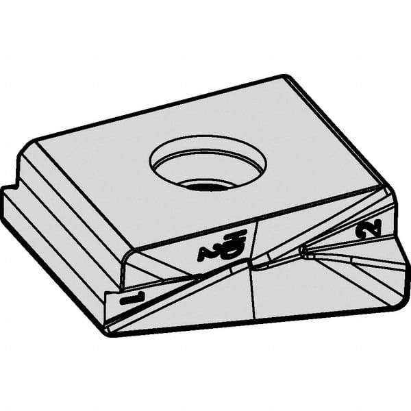 Kennametal - LNPU763 HD2 Grade KCPK30 Carbide Milling Insert - TiN/TiCN/Al2O3 Finish, 10mm Thick, 3/64" Corner Radius - USA Tool & Supply