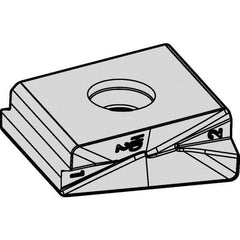 Kennametal - LNPU763 HD2 Grade KCPK30 Carbide Milling Insert - TiN/TiCN/Al2O3 Finish, 10mm Thick, 3/64" Corner Radius - USA Tool & Supply
