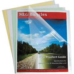 C-LINE - 11" Long x 8-1/2" Wide Report Cover - Clear - USA Tool & Supply