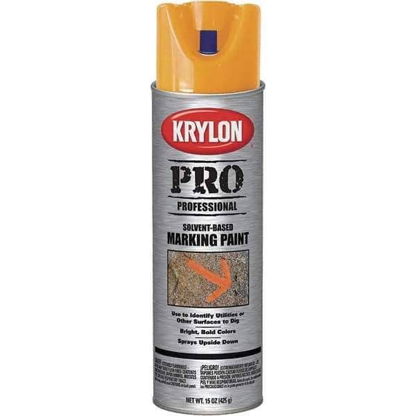 Krylon - 15 fl oz Orange Marking Paint - Solvent Base Formula - USA Tool & Supply