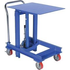 Vestil - 2,000 Lb Capacity Manual Post Lift Table - 36" to 60" Lift Height, 30" Platform Length x 24" Platform Width - USA Tool & Supply