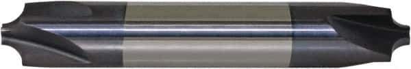ProMax - 0.055" Radius, 1/4" Mill Diam, 4 Flute Solid Carbide Corner Rounding End Mill - Double End, AlTiN Finish, 2-1/2" OAL, 1/4" Shank Diam - USA Tool & Supply