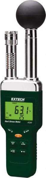 Extech - Thermometer/Hygrometers & Barometers Type: Heat Stress WBGT Meter Minimum Relative Humidity (%): 1 - USA Tool & Supply