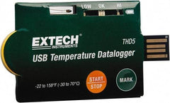 Extech - Temperature Recorders Type: Temperature Recorder Recording Time: Selectable data sampling rate: 2sec, 5sec, 10sec, 30sec, 1min, 5min, 10min, 30min, 1hour, 2hour, 3hour, 6hour, 12hour, 24hour - USA Tool & Supply