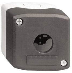 Schneider Electric - 1 Hole, 22mm Hole Diameter, Polycarbonate Pushbutton Switch Enclosure - 13, 4X NEMA Rated - USA Tool & Supply