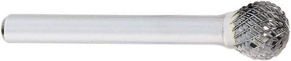 OSG - 9mm Cut Diam, 6mm Shank Diam, Ball Head Burr - Carbide, 50mm OAL - USA Tool & Supply