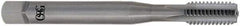 OSG - M18x1.50 Metric Fine 4 Flute Bright Finish Solid Carbide Straight Flute Machine Tap - Modified Bottoming, Right Hand Thread, 95mm OAL, 45mm Thread Length, H4 Limit, Oversize - Exact Industrial Supply
