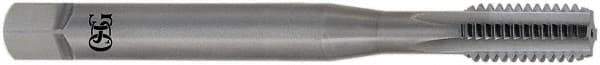 OSG - M18x2.50 Metric Coarse 4 Flute Bright Finish Solid Carbide Straight Flute Machine Tap - Bottoming, Right Hand Thread, 100mm OAL, 48mm Thread Length, H5 Limit, Oversize - Exact Industrial Supply