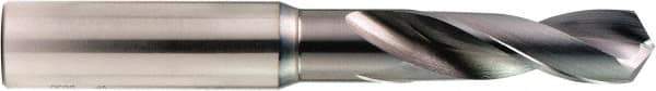 OSG - 8.7mm 130° Spiral Flute Powdered Metal Screw Machine Drill Bit - V Finish, Right Hand Cut, 40mm Flute Length, 90mm OAL, Standard Point, Straight Shank - USA Tool & Supply