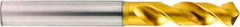 OSG - #32 130° Spiral Flute Vanadium High Speed Steel Screw Machine Drill Bit - TiAlN Finish, Right Hand Cut, 16mm Flute Length, 48mm OAL, Four Facet Point - USA Tool & Supply