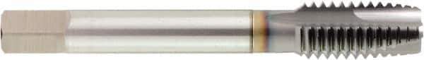 OSG - M14x2.00 Metric Coarse 6H 5 Flute TiCN Finish Powdered Metal Straight Flute Machine Tap - Bottoming, Right Hand Thread, 3-19/32" OAL, 1-21/32" Thread Length, D7 Limit, Oversize - Exact Industrial Supply